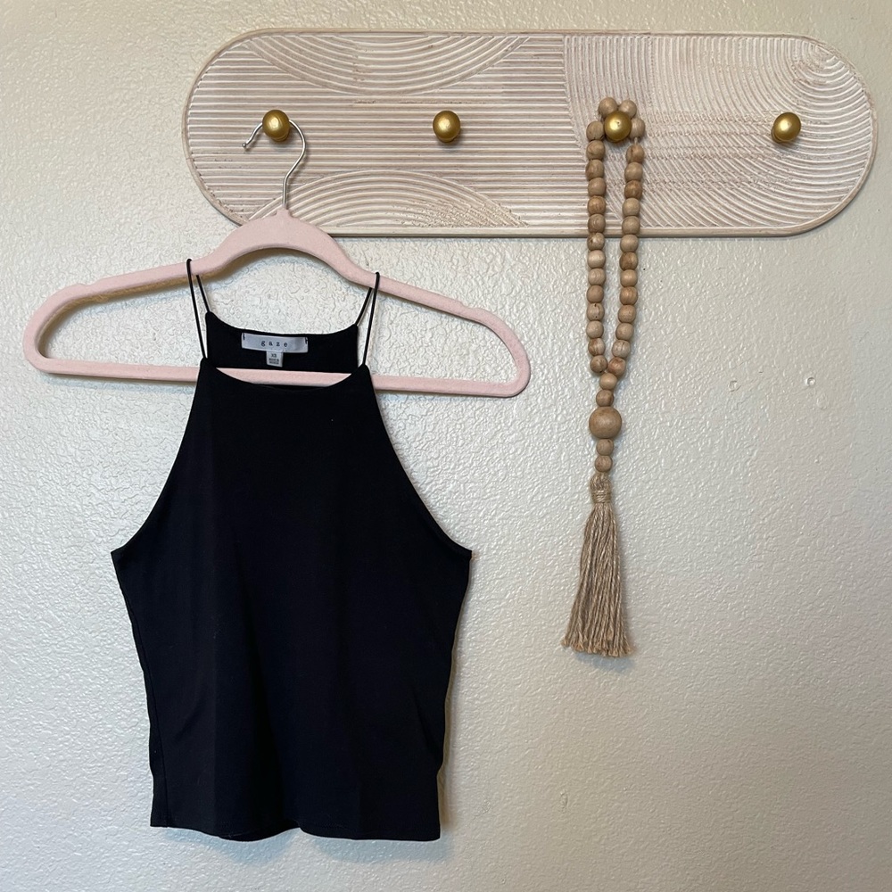 Gaze | Black Crop Top | Size XS